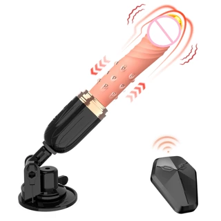 遥控无线女用炮机高频率转珠伸缩震动阳具自慰高潮情趣震动棒批发