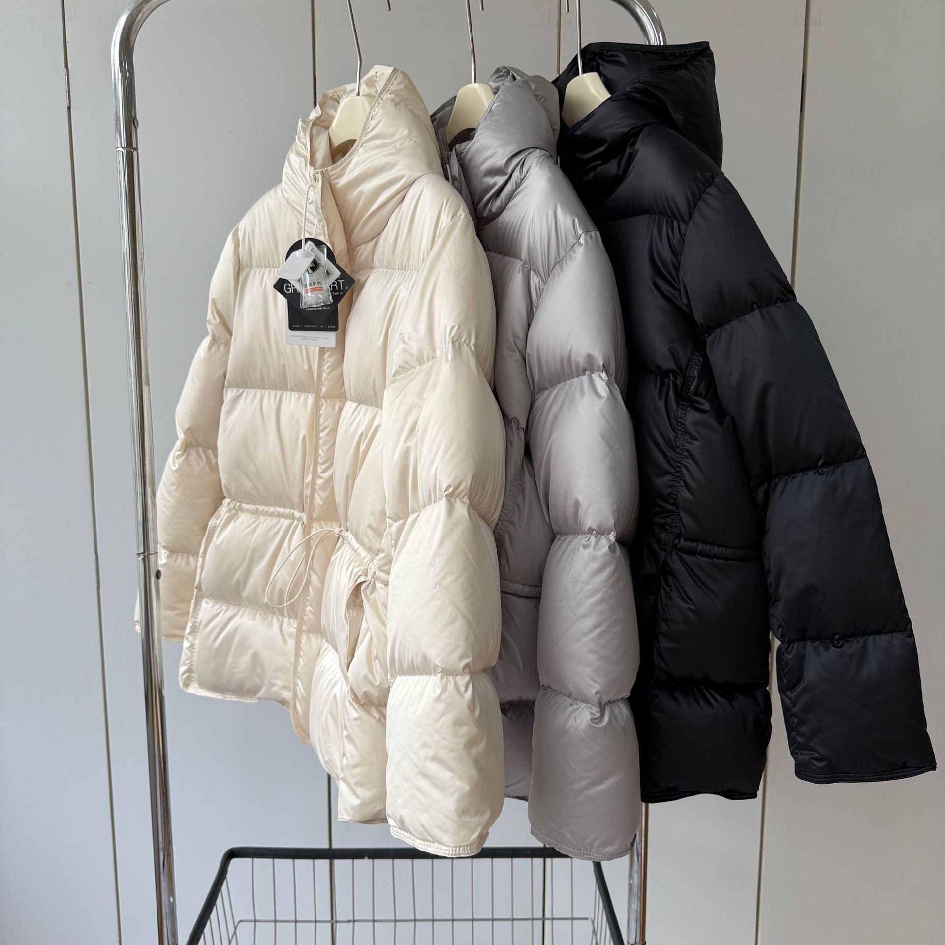 90 Samsung White Goose down Three-Proof Technology! Toray Light Fabric Soft Thickeneded Warm Hooded Goose down Jacket for Women Winter