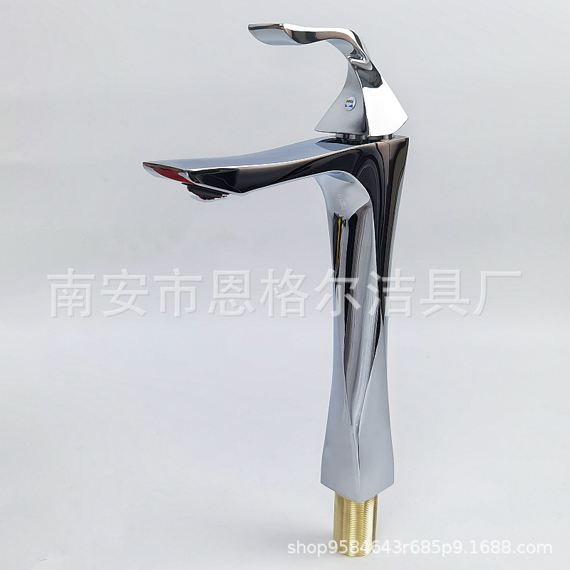 Foreign trade high-end twisted dough mixed water basin faucet with high zinc alloy cold and hot bathroom under-counter washbasin faucet undefined