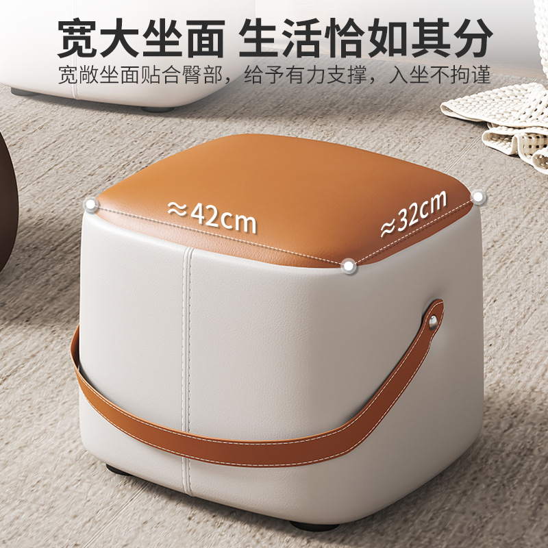 Taburete bajo moderno simple tecnología de hogar sofá de tela taburete casa dormitorio sala de estar Internet celebridad taburete suave niños sentado muelle