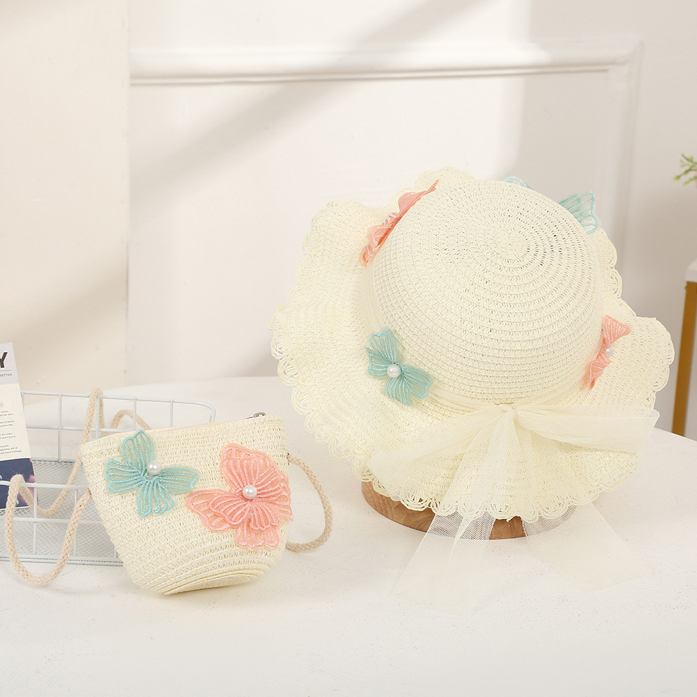 84g Weight Hat Classification Girl's Cartoon Style Cute Flower Straw Hat