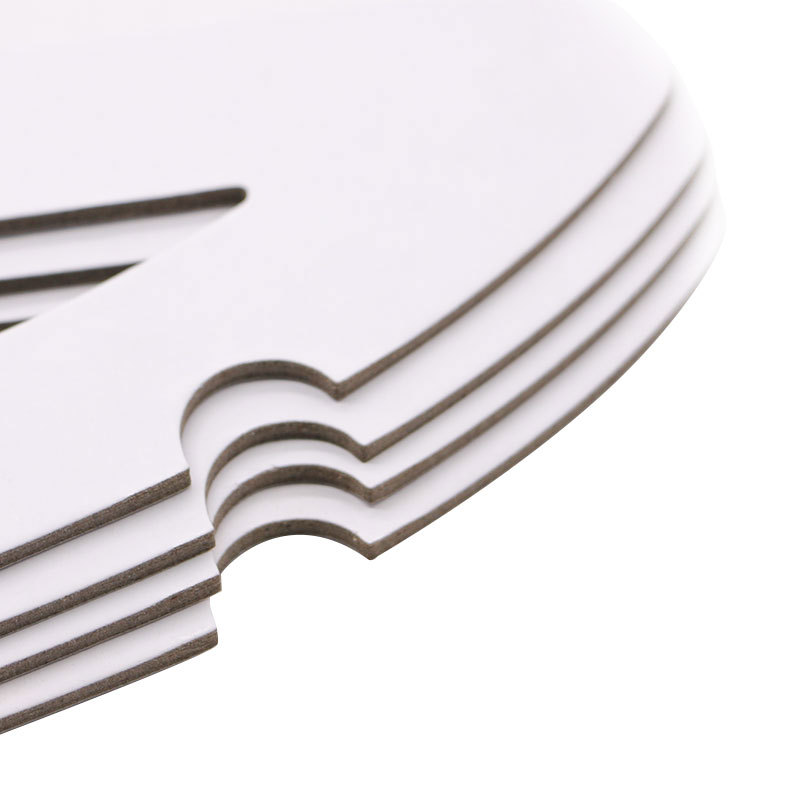 Fabricante personalizado percha de papel de pizarra reciclable doble percha de papel blanco percha de papel adulto de cartón duro