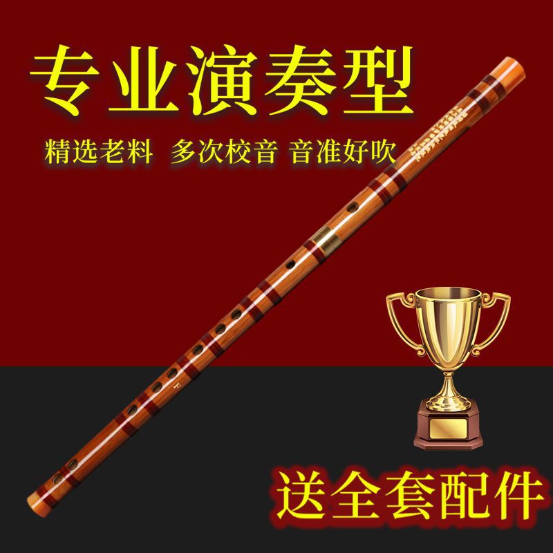 专业笛子初学成人苦竹笛乐器竹笛精制入门横笛演奏级调儿童女