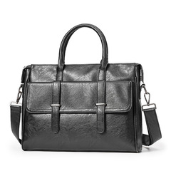 2024 New Business Casual Briefcase Simple Shoulder Crossbody Bag Casual Portable Trendy Men's Computer Bag