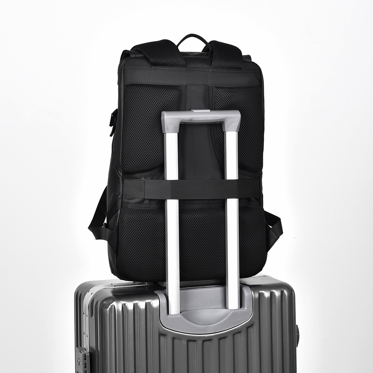 2024 nueva mochila de película de cuero para hombre, mochila de viaje de gran capacidad para negocios, mochila de viaje, mochila escolar ligera al por mayor