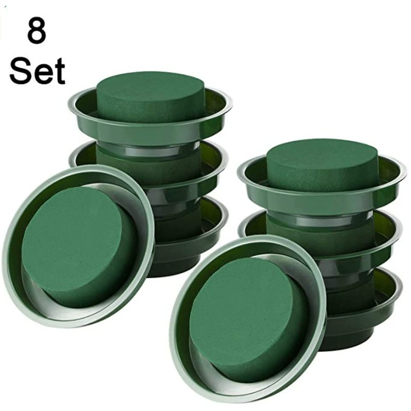 Цветочная грязь с чашей, пластиковый цилиндрический круглый упаковочный материал, усиленная цветочная композиция, грязь, водопоглощающая прочная цветочная грязь, круглая посуда для семьи