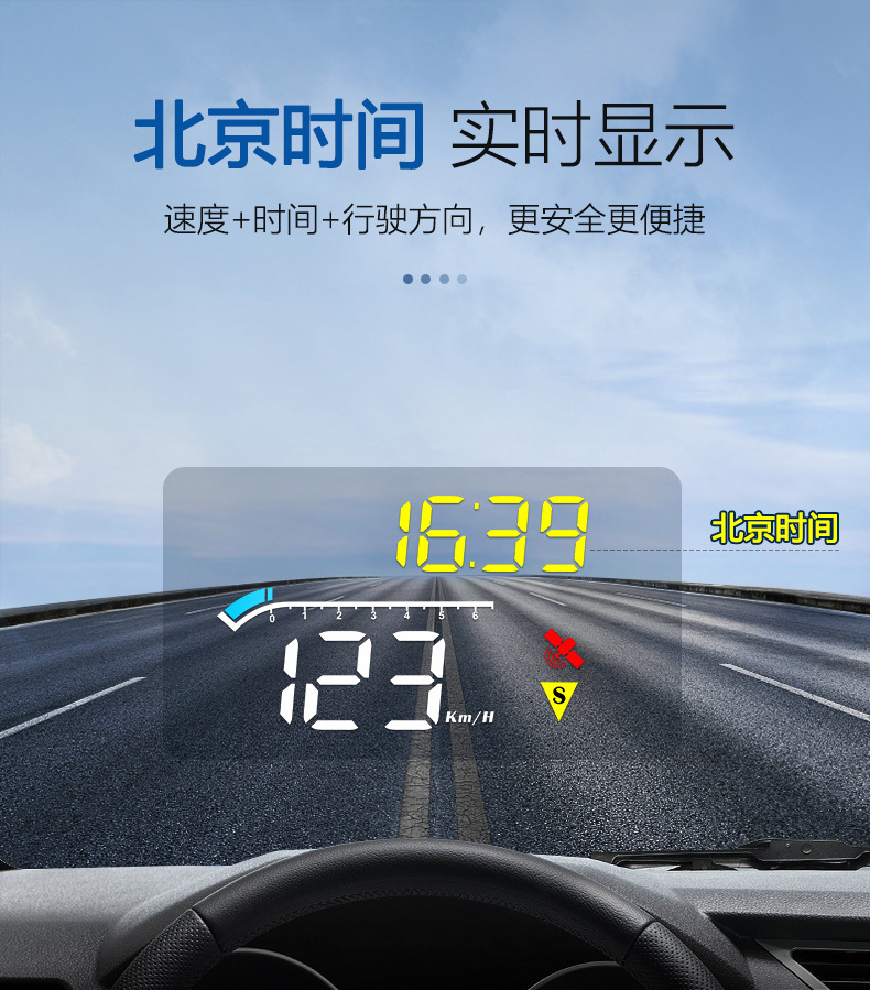 Weiying smart M17 car monitor car obd universal projector Shenzhen HD HUD head-up display