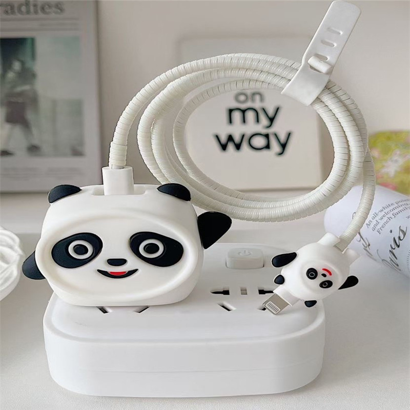 2023 nuevo cargador de dibujos animados cubierta protectora adecuada para Apple carga rápida cabeza 18/20W estándar europeo estándar americano aplicable