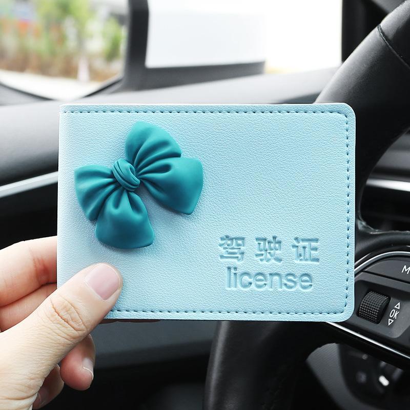 Licencia de conducir de automóvil de alta calidad, funda para tarjeta, funda de cuero, licencia de conducir femenina, personalidad creativa, funda protectora para licencia de conducir, bolsa de seis posiciones para tarjetas