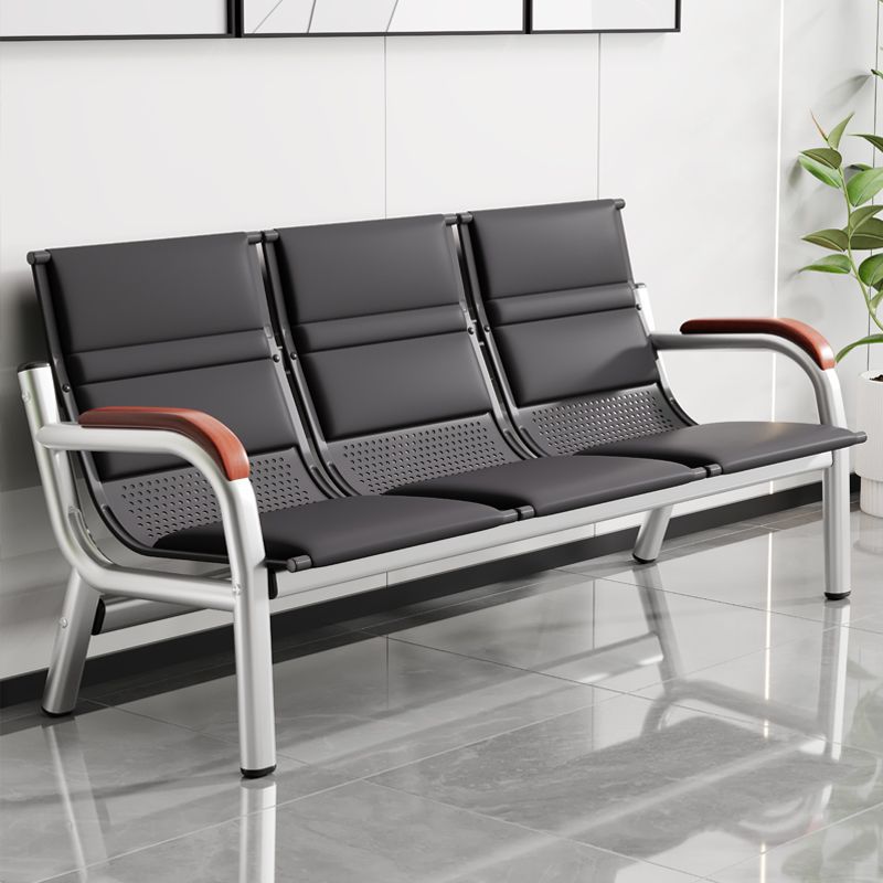 Office Sofa Coffee Table Combination Row Chair Three-Seat Sofa Iron Frame Waiting Row Chair Waiting Chair Long Chair Simple