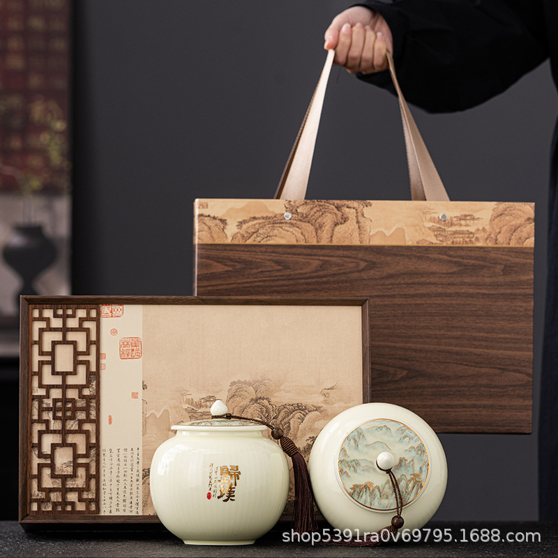 귀푸 더블캔-우드그레인 선물상자