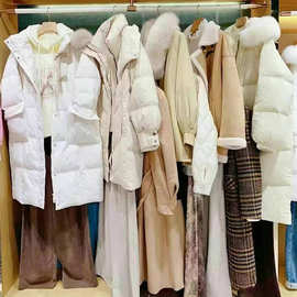三采品牌撤柜系列货24冬装大牌高端皮草鹅绒服羽绒服品牌走份尾货
