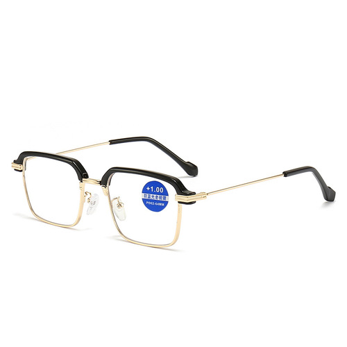 High Definition Men's Anti-Blue Light Reading Glasses Metal Texture Business Classic Reading Glasses Frame Manufacturer Wholesale
