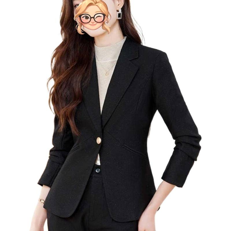 粉色西装套装女小个子秋冬新款感职业装时尚休闲西服正装|undefined