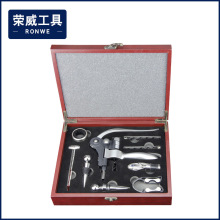 红酒开瓶器木盒套装九件套酒具套装木盒送礼商务礼盒