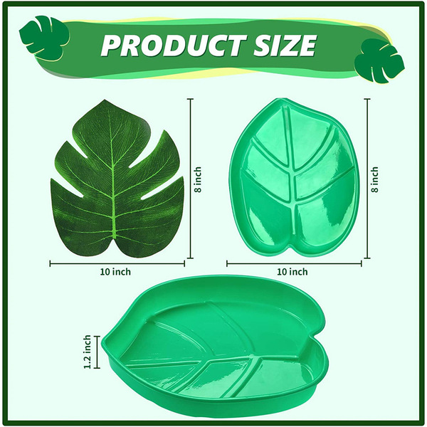 Hawaiian tropical style tropical leaves -shaped food tray turtle…