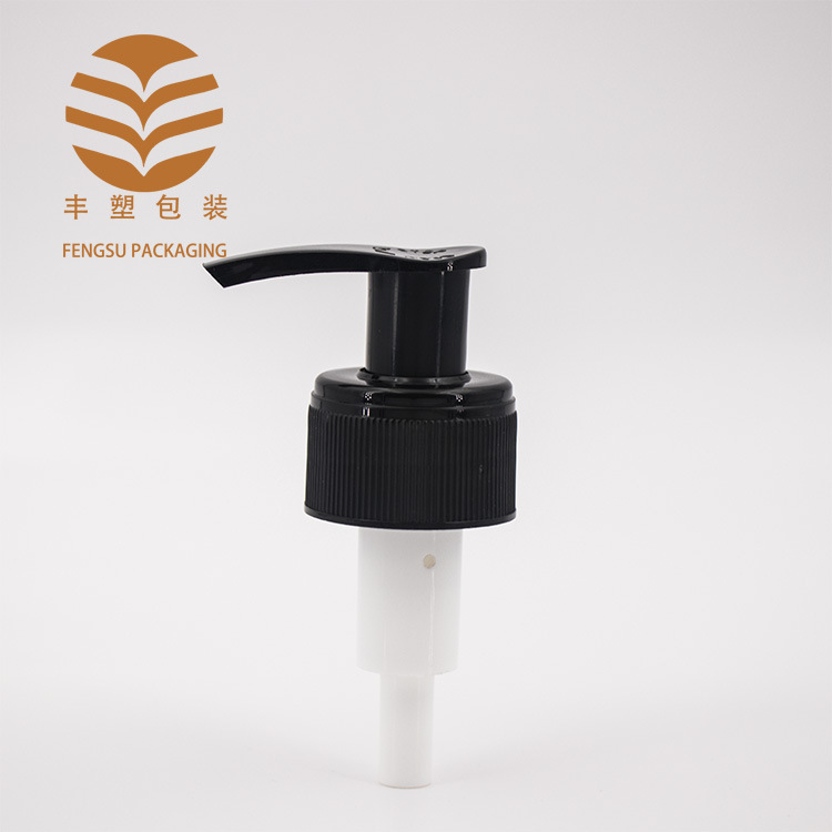 源头厂家28牙乳液泵黑色蕾丝面光开关泵洗手液乳液泵沐浴露开关泵
