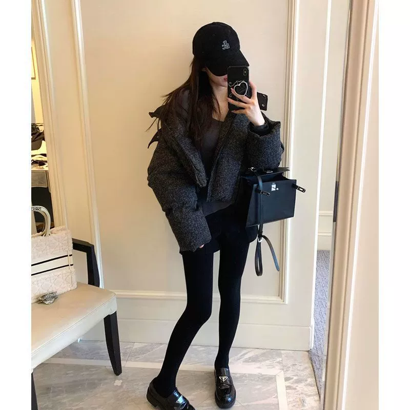 Женский пуховик с капюшоном, в стиле Chanel, вестерн-стиль, коллекция 2023, высокого качества