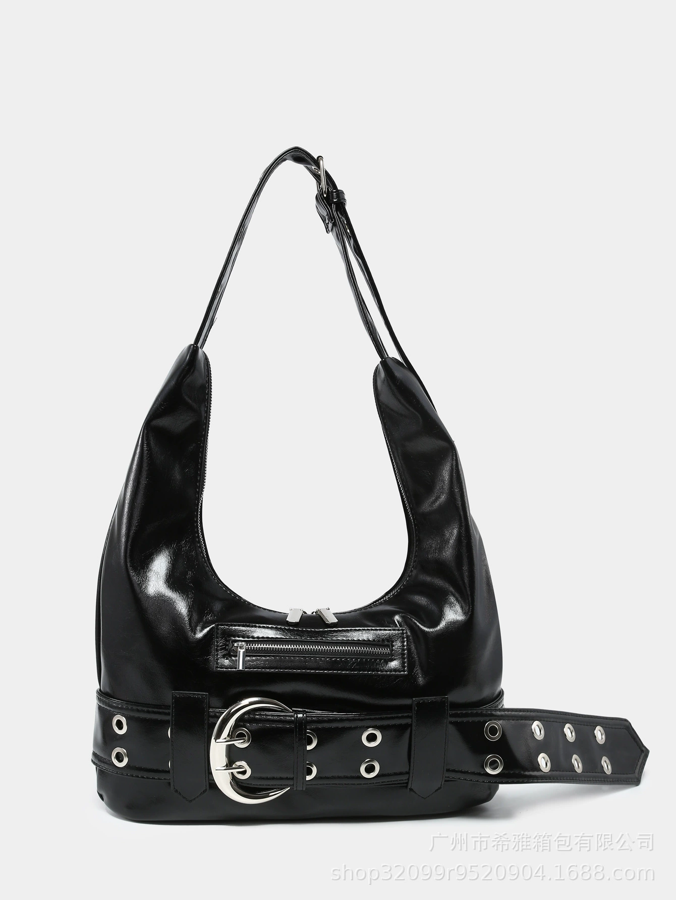 Сумка через плечо, акцент с пряжкой, регулируемая лямка, экологическая выцветшая кожа, 37×7×19 см
