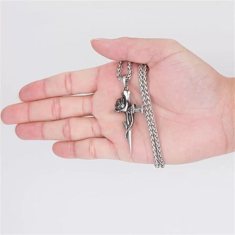 Special Offer: Unique Rose Cross Necklace for Men, Niche Design Sweater Chain, Versatile and Trendy Pendant for Men Special Offer: Unique Rose Cross Necklace for Men, Niche Design Sweater Chain, Versatile and Trendy Pendant for Men
