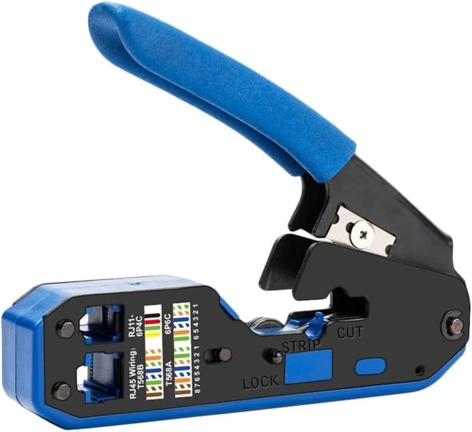 RJ45 Crimp Tool Kit, CAT5 CAT5e CAT6 Ethernet Crimper Modula