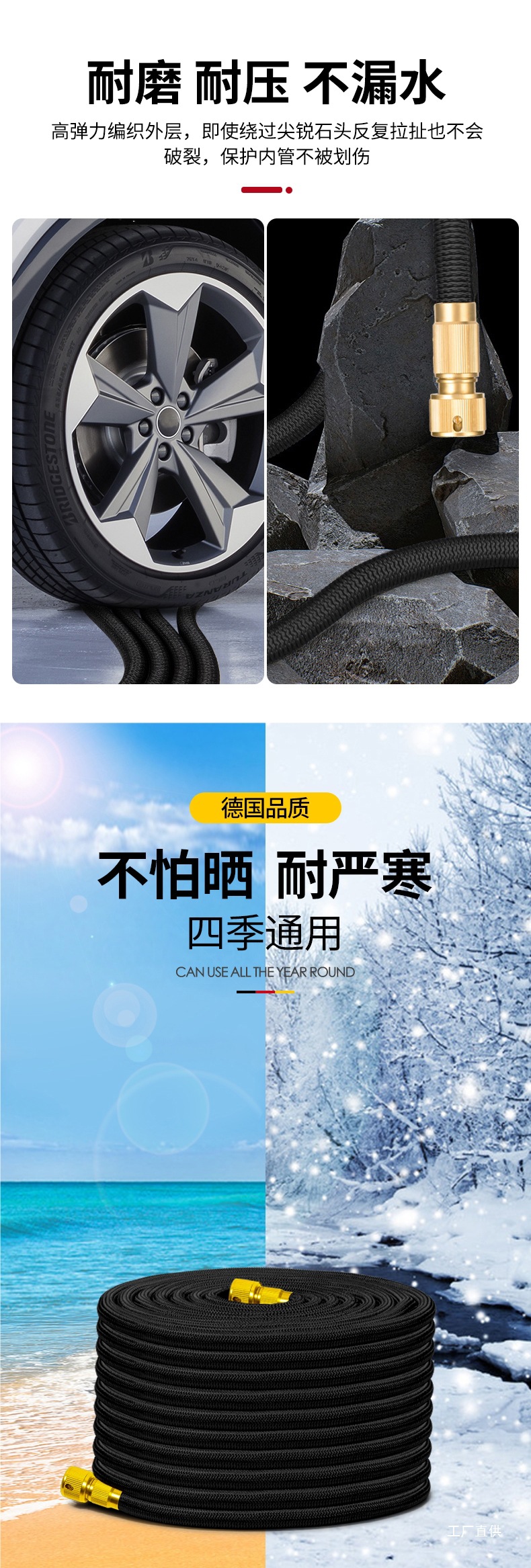 New Friend Car Wash Water Gun for Home Use, High-Pressure Tool for Watering Flowers, Telescopic Hose for Powerful Floor Washing Sprayer
