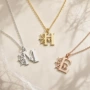 万圣节不锈字母定制项链