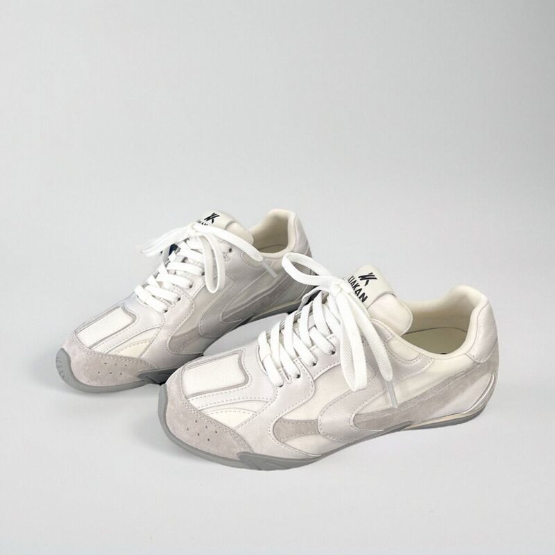 Georgina Goodman's Height-Increasing Silver-Colored German Training Shoes 2025 New Model Mesh Breathable Casual Sports Shoes