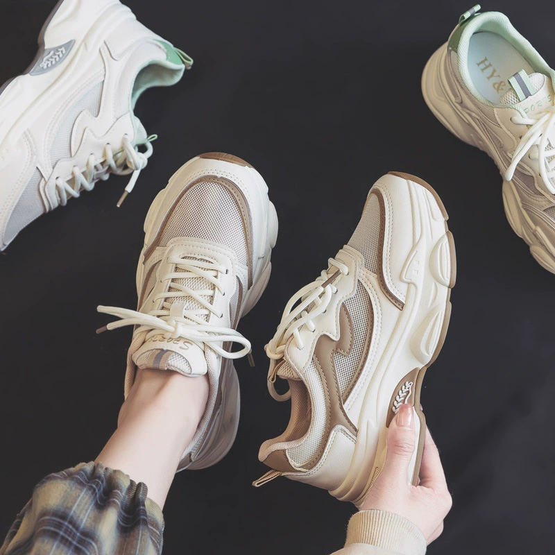 DDOO Чистый склад весна и лето тонкая дышащая сетчатая обувь Dad shoes женская 2024 лето полая сетчатая обувь маленькие белые туфли