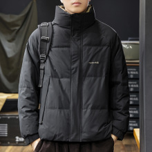 2024冬季新款鸭绒加厚保暖休闲外套男士冬装美式潮牌立领羽绒服男