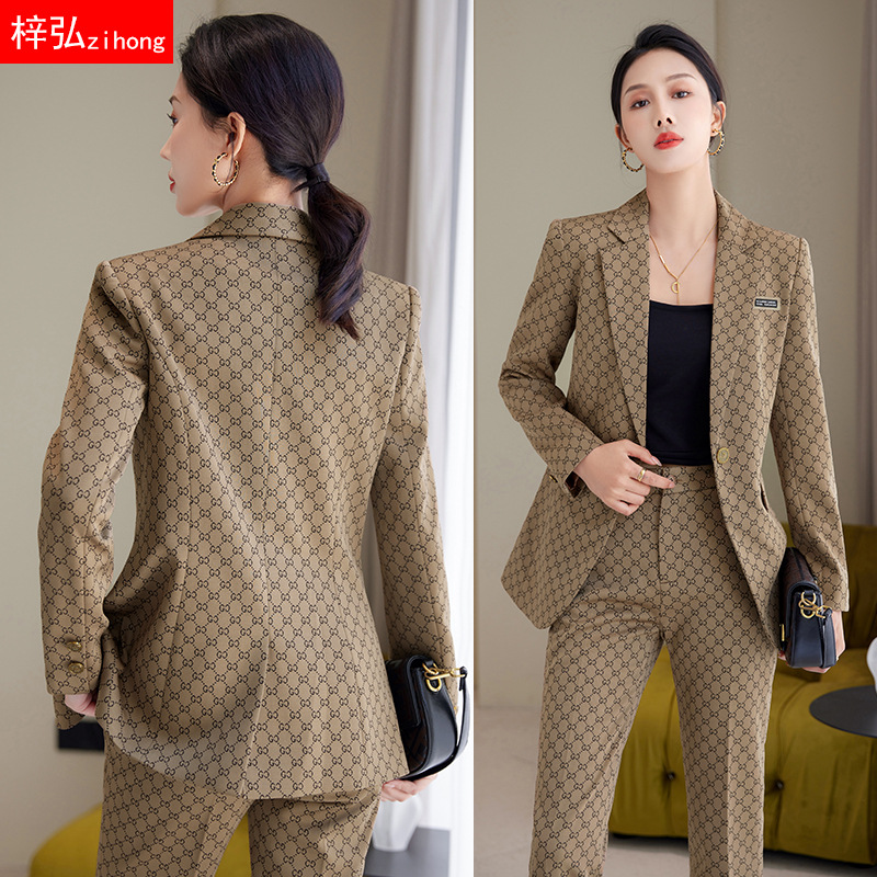 高端职业装女套装秋冬新款时尚气质设计感小众正装9756