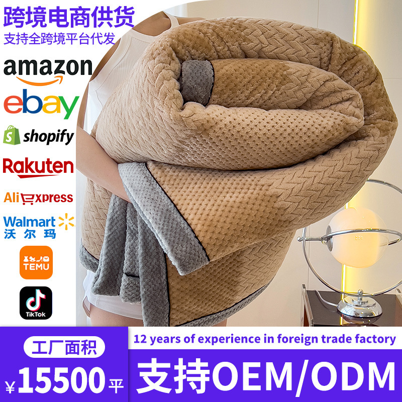 Transfronteriza amazónica coral felp coberta espesa cordero torre de seda seda mantas de aire acondicionado de oficina mantas de siesta