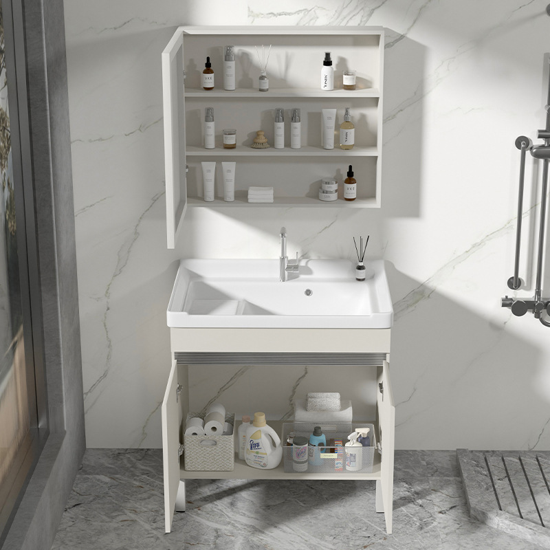 Baño de abeja tipo piso gabinete de baño baño lavabo gabinete combinado balcón lavabo cerámica integrada mesa de lavandería