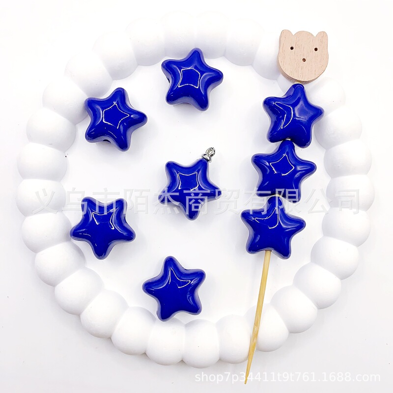 ファット五芒星ペンダント手作り diy 小さな装身具クリーム接着剤アクセサリー樹脂アクセサリーペンダントキーホルダー素材|undefined