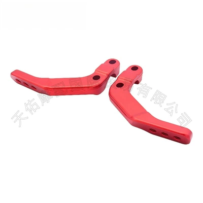 Motorcycle frame alloy modified arm protection - red