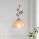 French Cream Flower Bedside Small Chandelier All Copper Vintage Nanyang Style Restaurant Dining Table Bar Table Pastoral Glass Chandelier