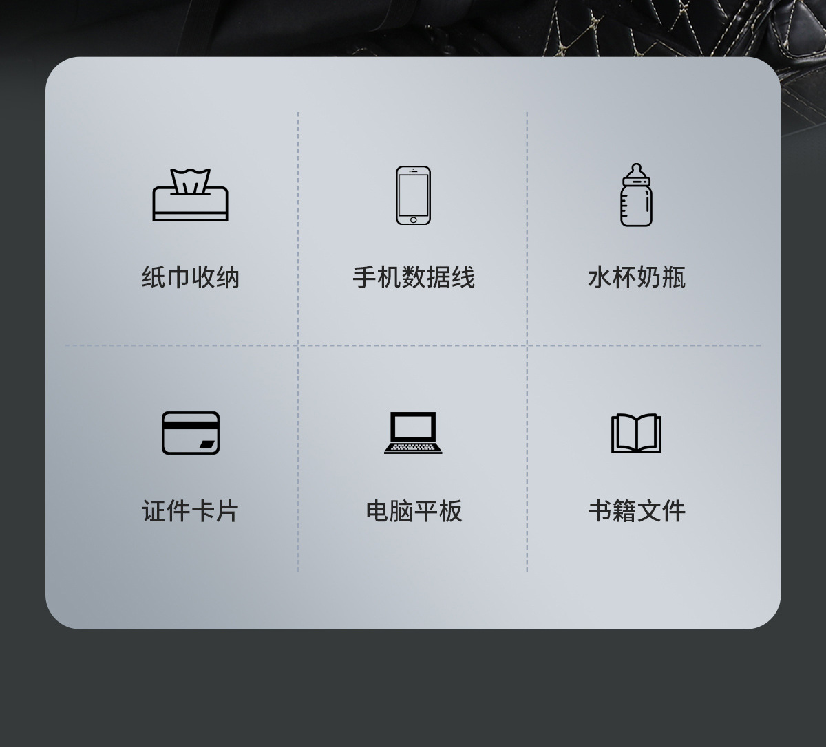 Suitable for Mercedes-Benz Ce-Class E300Lc200Glc260Glb Car Seat Back Storage Rack Back Storage Bag Small Table