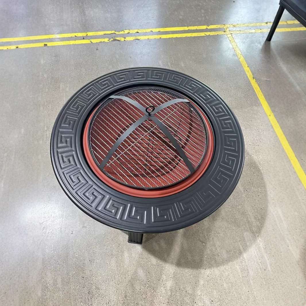 Patio redondo horno de té cocinado hogar horno de barbacoa de carbón BBQ al aire libre conjunto completo de horno de barbacoa