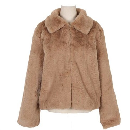 New spring and autumn Korean women's clothes in stock square collar fur Haining mink coat short imitation fur coat for women
