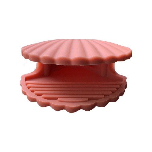 Household kitchen pot lids, high temperature resistant pot handles, anti-scalding silicone casserole dish clips, creative shell heat insulation clips