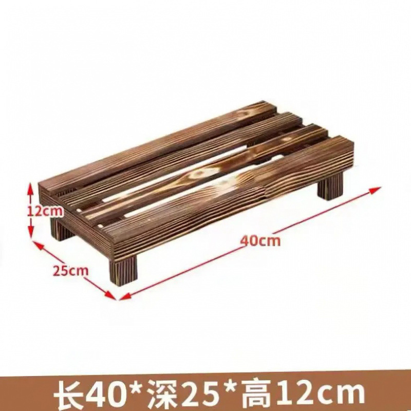 &フラワースタンド収納ラック無垢材炭化はしご多層バルコニー床置き防錆木材屋内屋外ポトス植木鉢ラック|undefined