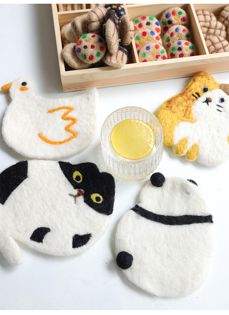 Cute Cartoon Wool Felt Placemat 1 Piece display picture 4