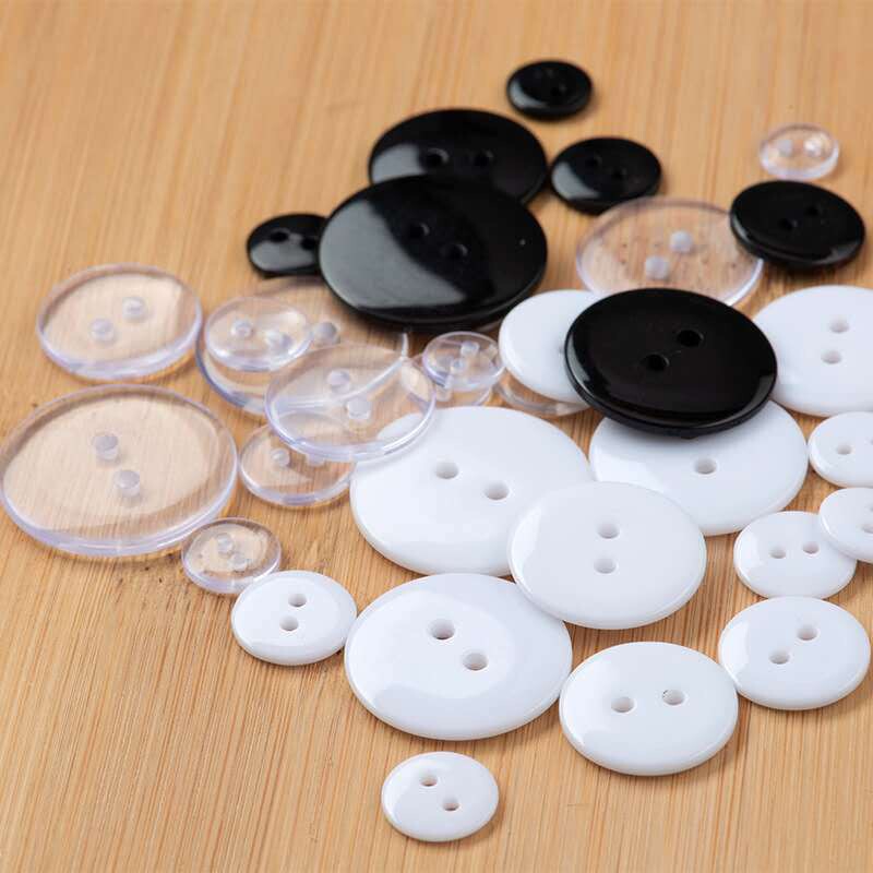Transparent Button Suit Coat Invisible Inner Button Underwear Small Pad Button Shirt Button Round Two-Eye Bread Resin Button