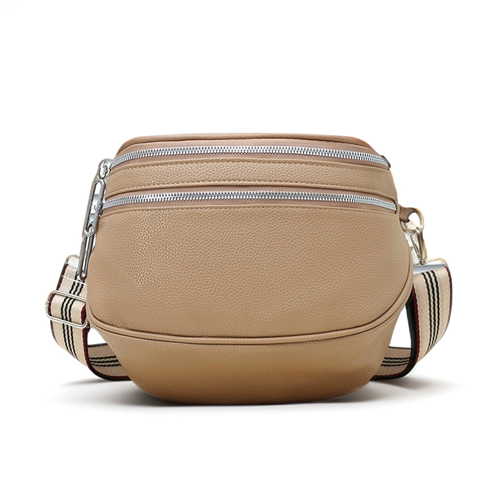 2025 retro de alta gama, doble cremallera, gran espacio, bolso de pecho de todo fósforo, bolso de hombro para mujer de viaje al por mayor