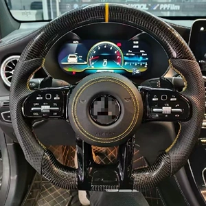 Suitable for Mercedes-Benz AMG809 carbon fiber steering wheel A-Class, C-Class, E-Class, ML old model modification and upgrade to new model assembly