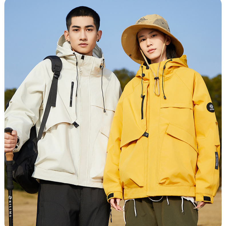 Live Broadcast of New High-Conversion Couple's Outdoor Jackets, Men's Mountaineering Clothing, Couple's Waterproof Casual Hooded Jackets for Men