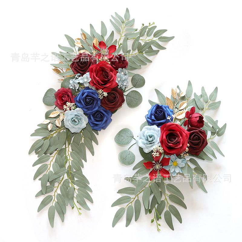 Venta caliente transfronteriza boda flor artificial Bienvenido flor signo flor Mesa flor fotografía decoración boda suministros fábrica al por mayor