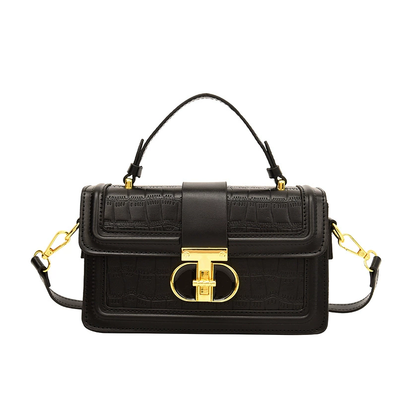 Handheld box shoulder bag, top-handle crossbody with detachable strap, multiple colors