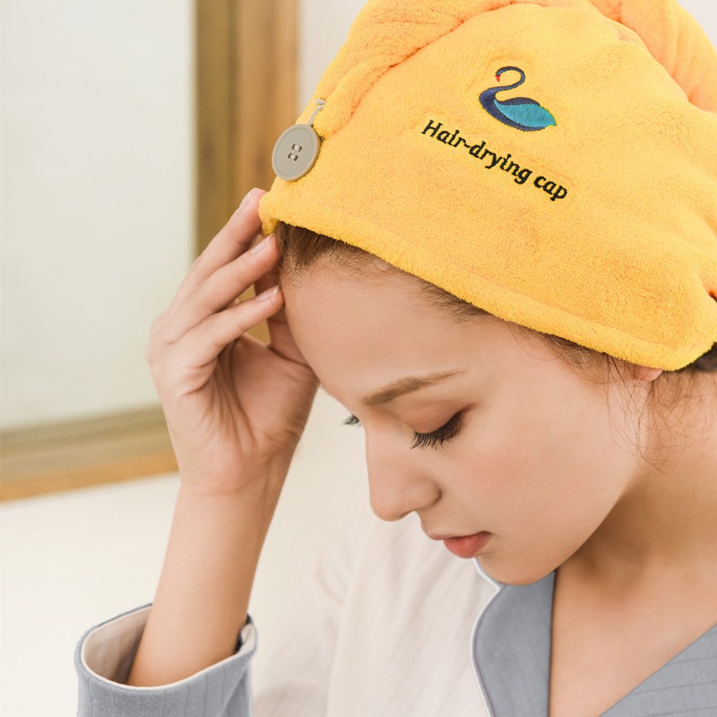 Dry Women, Quick-Dry Thickened Head Wrap Cap, Absorbent Towel Drying Hair, Headscarf For Bathing, Long Hair Shower Cap_voghion.com