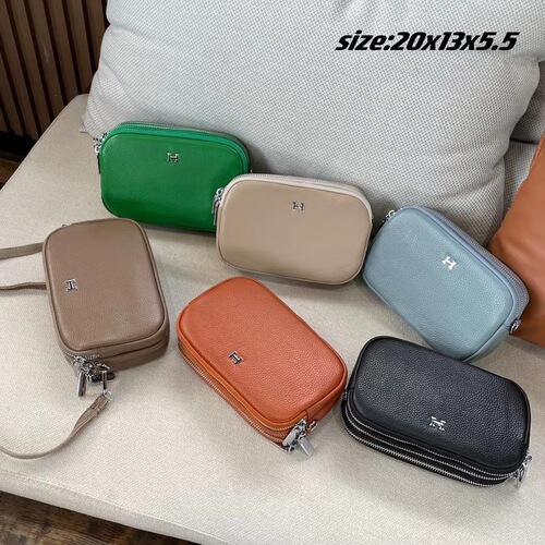 Genuine leather women's bag  new mobile phone bag crossbody camera bag large capacity internet celebrity versatile single shoulder small square bag retro